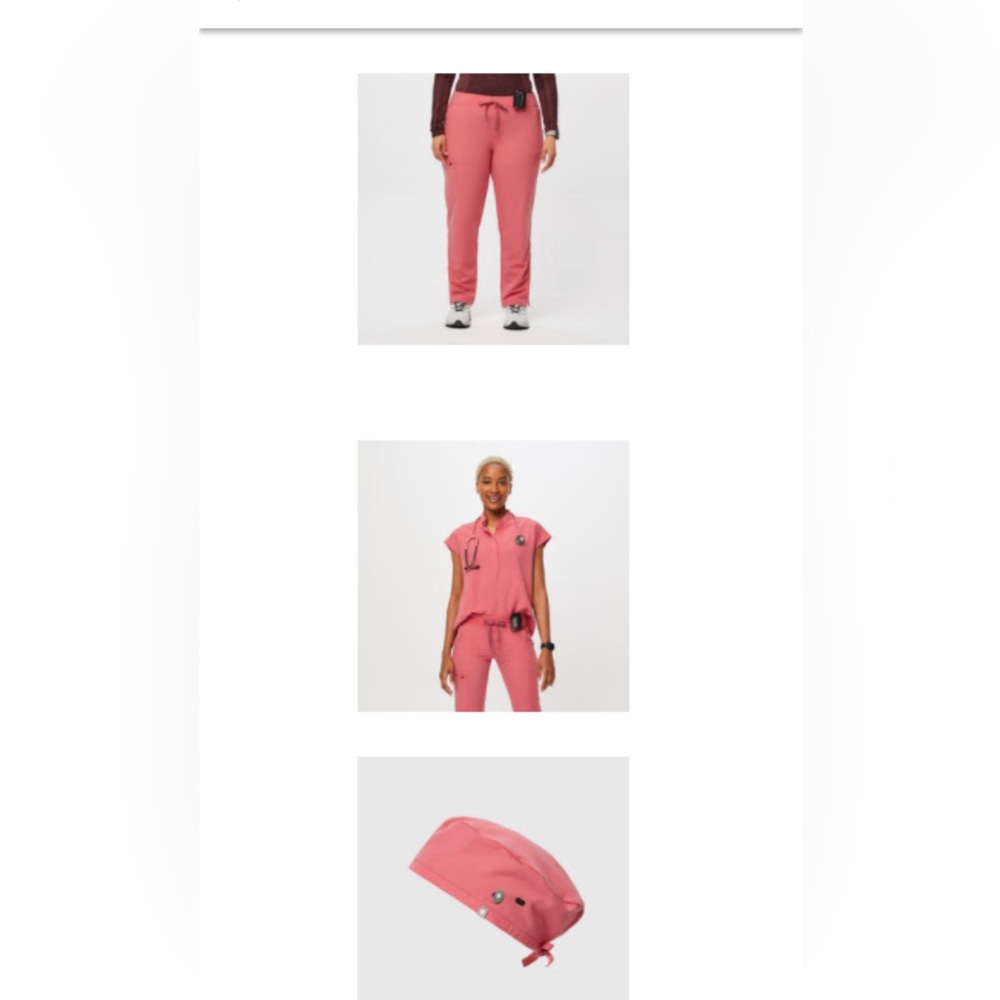 Desert Rose Figs Scrubs Set with Scrubcap!
